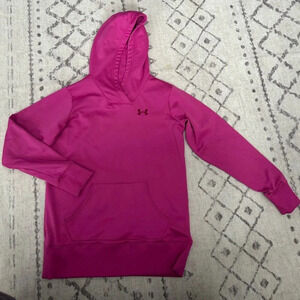 Women’s Under Armour Hoodie Sweatshirt Pink Good Condition size MD